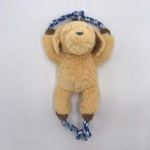 Golden Retriever Squeaky Rope Plush Dog Toy